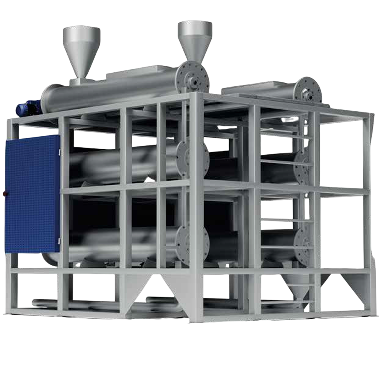 التقشير والتجفيف والتحميص